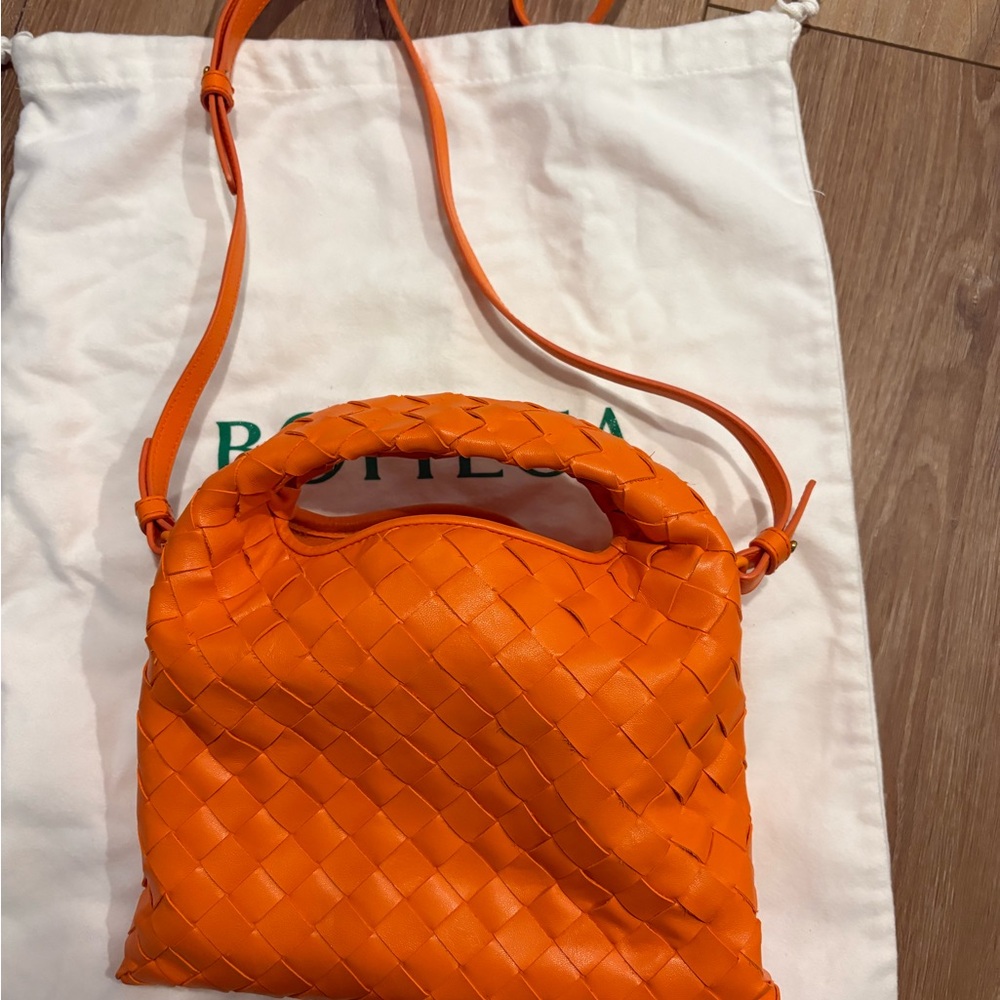 Bottega Veneta Mini Hoop Bag Orange New